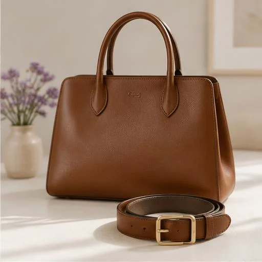 Leather bag and belt
